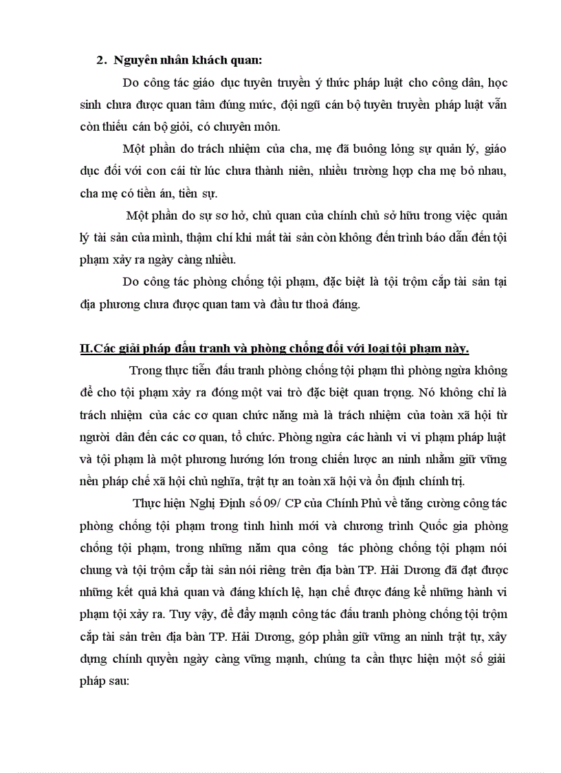 image for page Tình hình trộm cắp tài sản tại thành phố Hải Dương thực tiễn áp dụng LHS và các biện pháp đấu tranh phòng chống