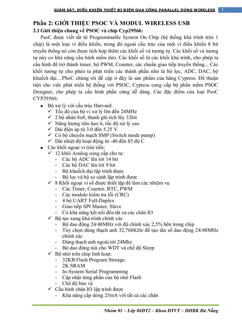 image for page Giám sát điều khiển thiết bị điện qua cổng song song dùng wireless