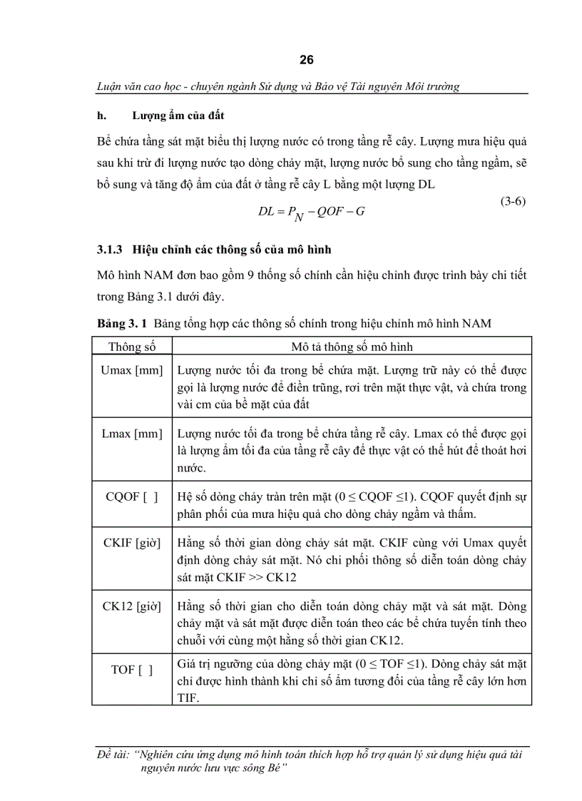 image for page Nghiên cứu ứng dụng mô hình toán thích hợp hỗ trợ quản lý sử dụng hiệu quả tài nguyên nước lưu vực sông Bé