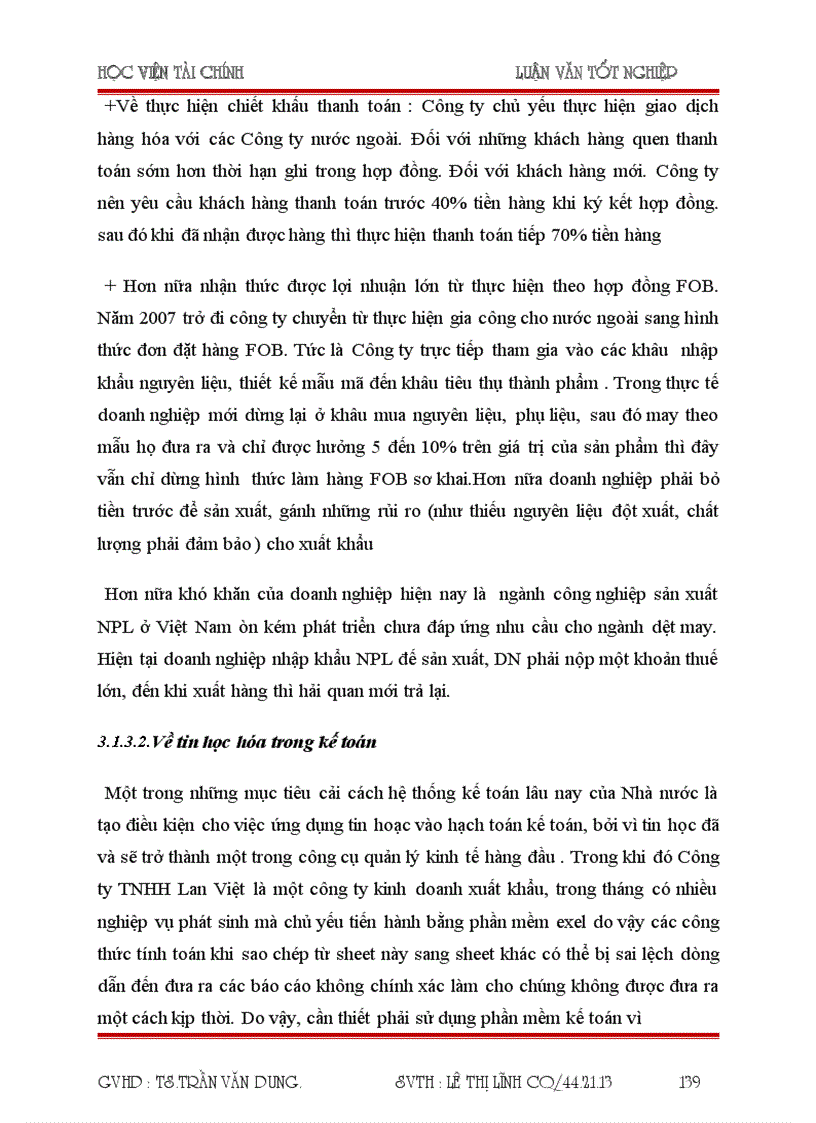 image for page Tổ chức công tác kế toán thành phẩm tiêu thụ thành phẩm và xác định kết quả tiêu thụ tại Công Ty TNHH Lan Việt