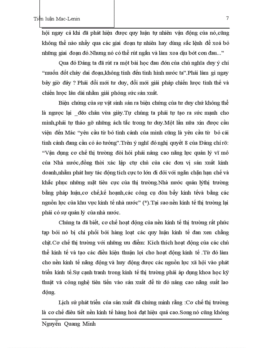 image for page Quá trình chuyển đổi sang nền Kinh tế thị trường và sự vận dụng quan điểm triết học Mác Lênin