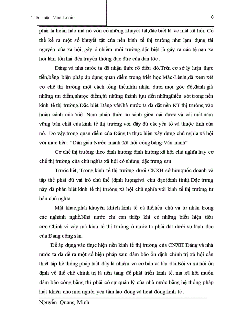 image for page Quá trình chuyển đổi sang nền Kinh tế thị trường và sự vận dụng quan điểm triết học Mác Lênin