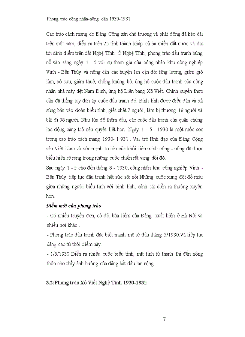 image for page Chủ đề Phong trào công nhân nông dân 1930 193