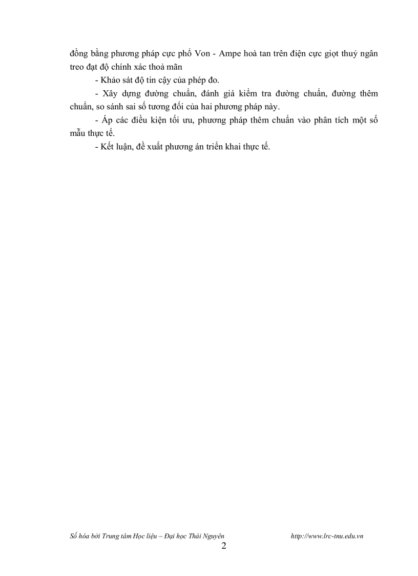 image for page Khảo sát nghiên cứu xác định hàm lượng cation kim loại nặng trong nước thải và nước sinh hoạt bằng phương pháp Von Ampe hòa tan và phương pháp xung vi phân