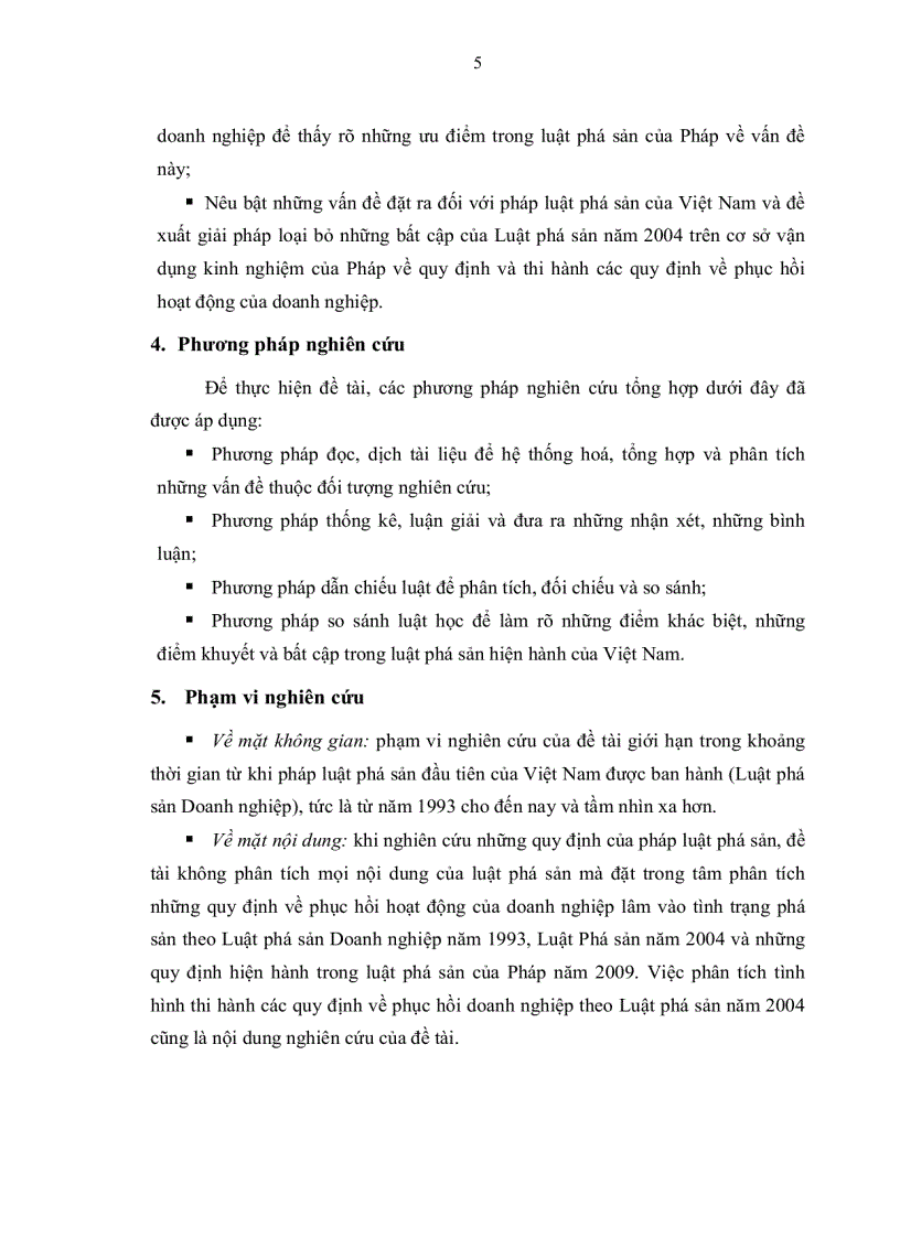 image for page Phục hồi hoạt động của doanh nghiệp lâm vào tình trạng phá sản theo luật của pháp và những vấn đề đặt ra đối với pháp luật phá sản của việt nam