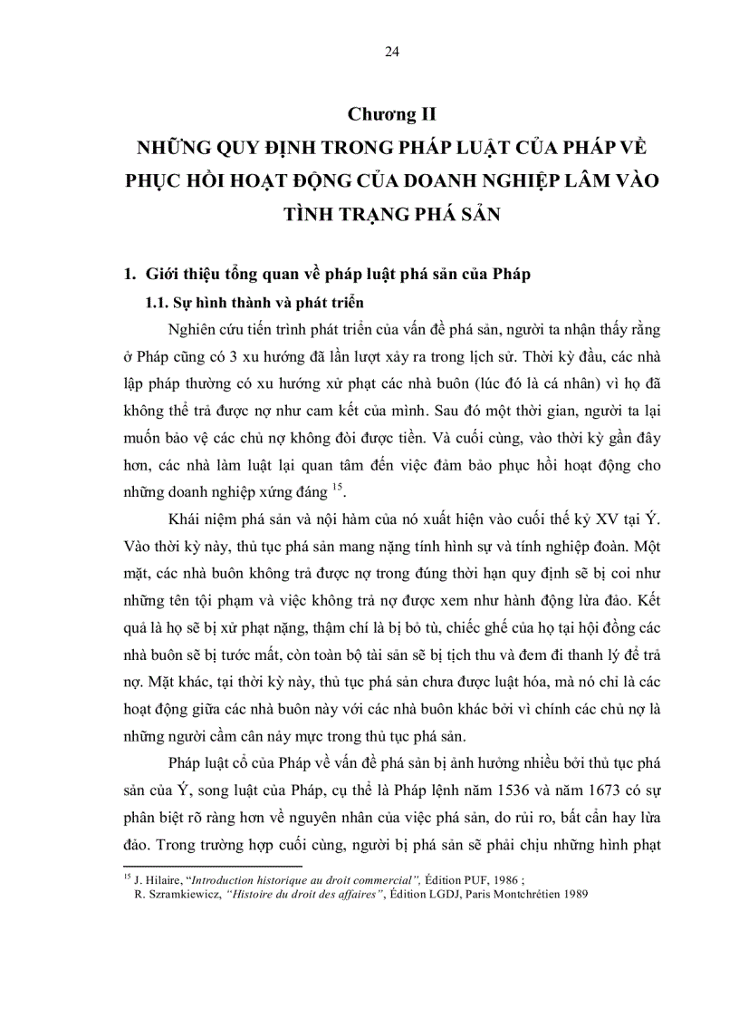 image for page Phục hồi hoạt động của doanh nghiệp lâm vào tình trạng phá sản theo luật của pháp và những vấn đề đặt ra đối với pháp luật phá sản của việt nam