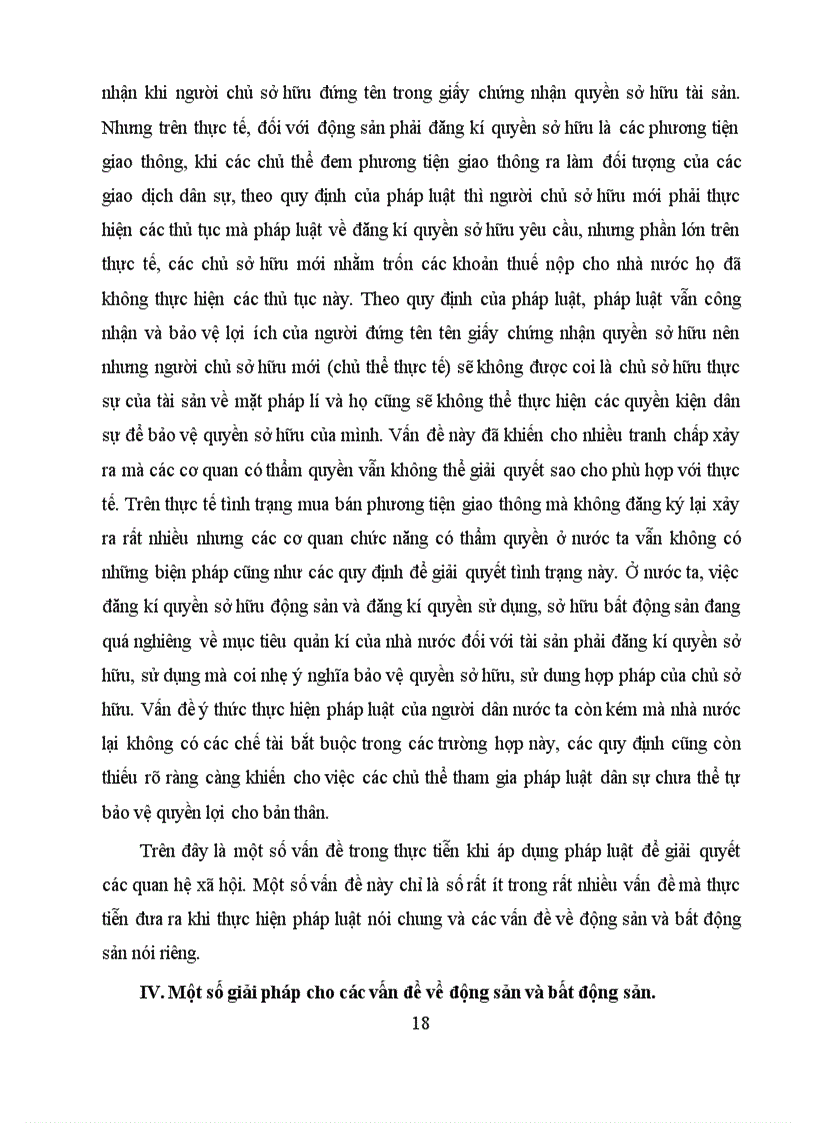 image for page Bài tập lớn học kỳ luật dân sự 1 Một số vấn đề lí luận và thực tiễn về động sản và bất động sản