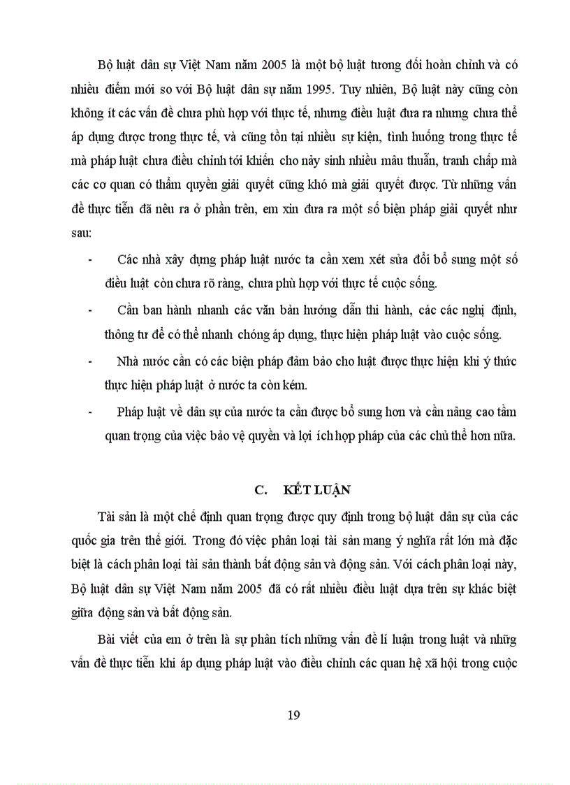 image for page Bài tập lớn học kỳ luật dân sự 1 Một số vấn đề lí luận và thực tiễn về động sản và bất động sản