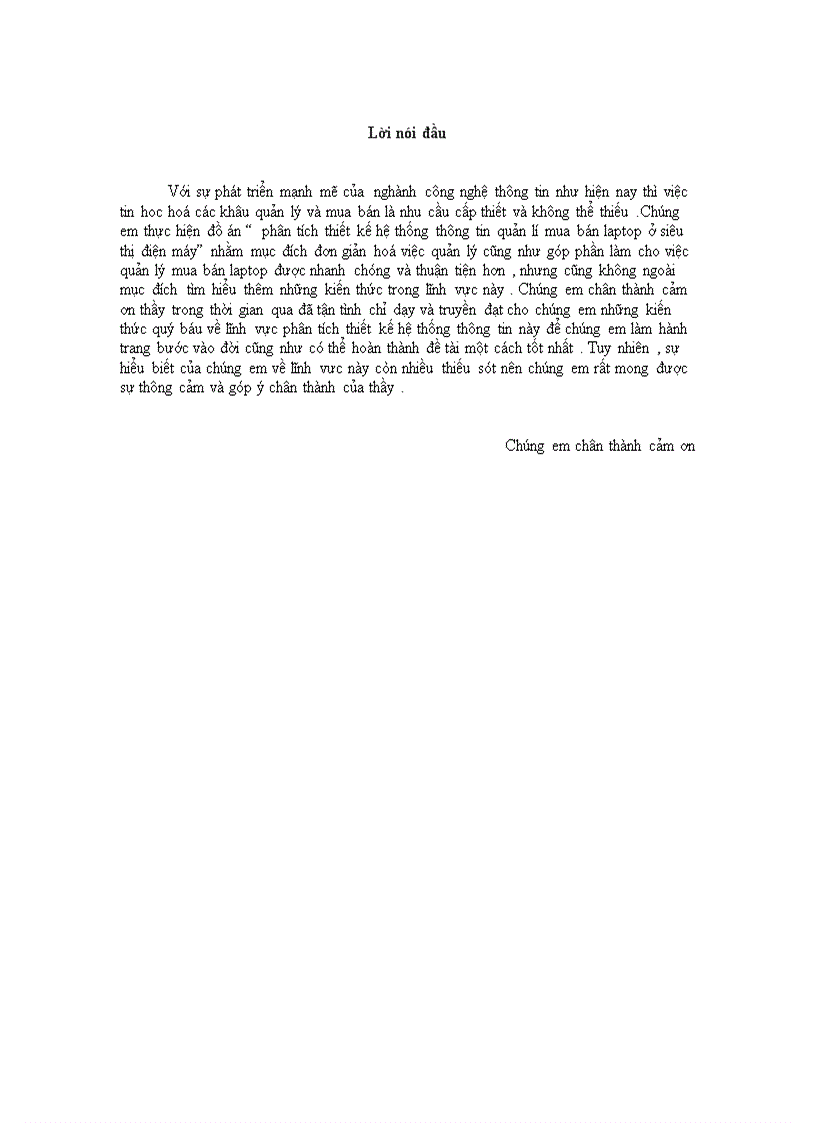 image for page Phân tích và thiết kế hệ thống quản lý mua bán laptop ở siêu thị điện máy