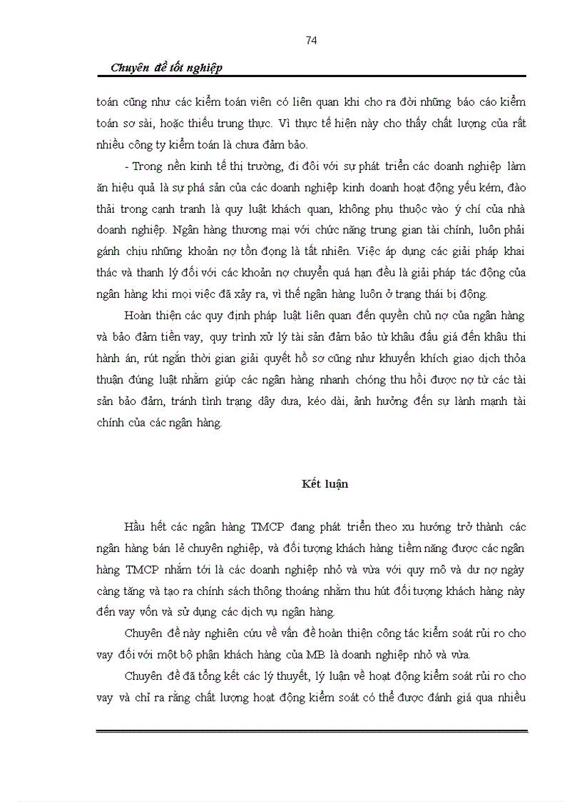 image for page Hoàn thiện công tác kiểm soát rủi ro cho vay đối với doanh nghiệp nhỏ và vừa tại ngân hàng thương mại cổ phần Quân đội chi nhánh Đà Nẵng
