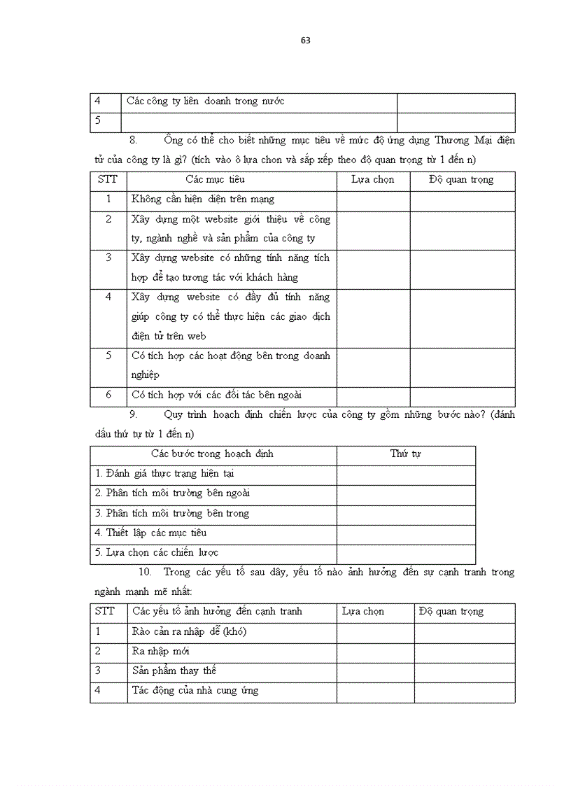 image for page Ứng dụng các công cụ phân tích ma trận trong hoạch định chiến lược Thương mại điện tử tại chi nhánh công ty cổ phần kho vận miền Nam tại Hà Nội