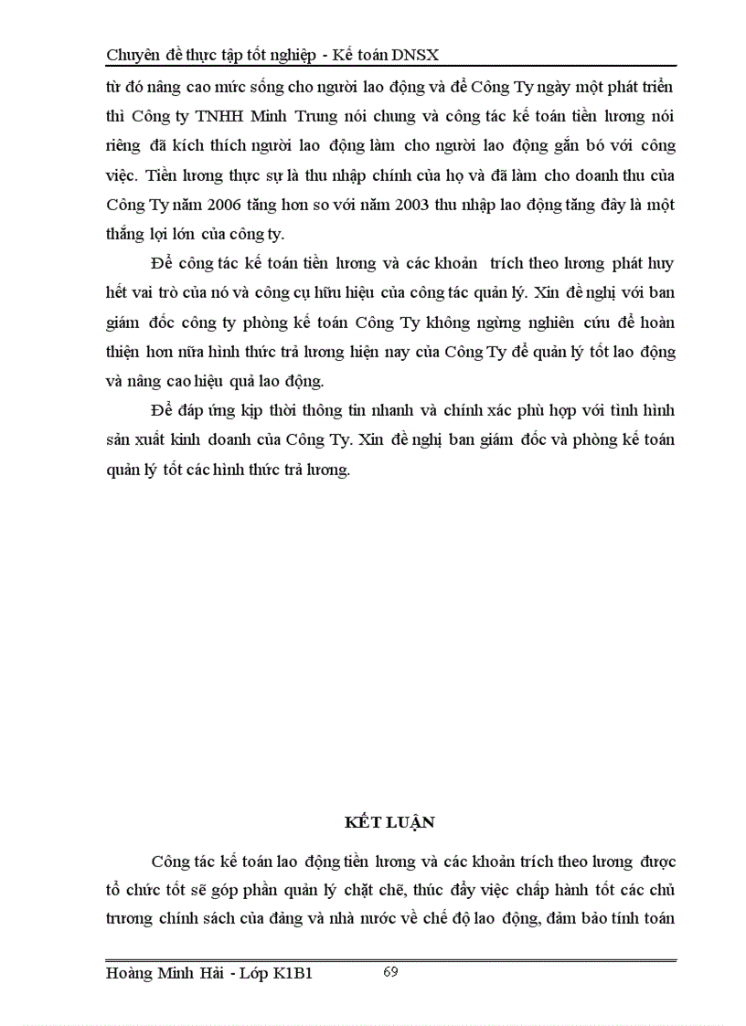 image for page Kế toán tiền lương và các khoản trích theo lương tại Công ty TNHH Minh Trung