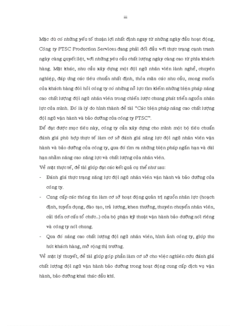 image for page Các biện pháp nâng cao chất lượng đội ngũ vận hành và bảo dưỡng của công ty dịch vụ kỹ thuật dầu khí PTSC