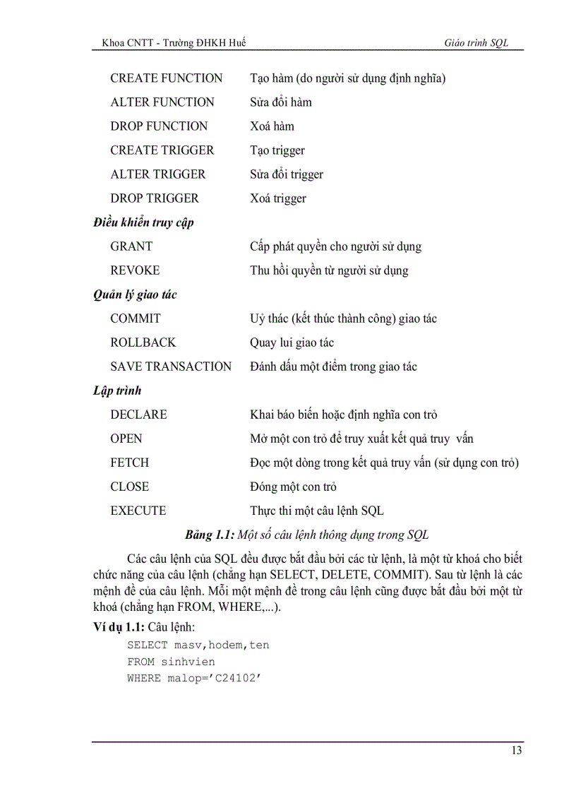 image for page Ngôn ngữ SQL