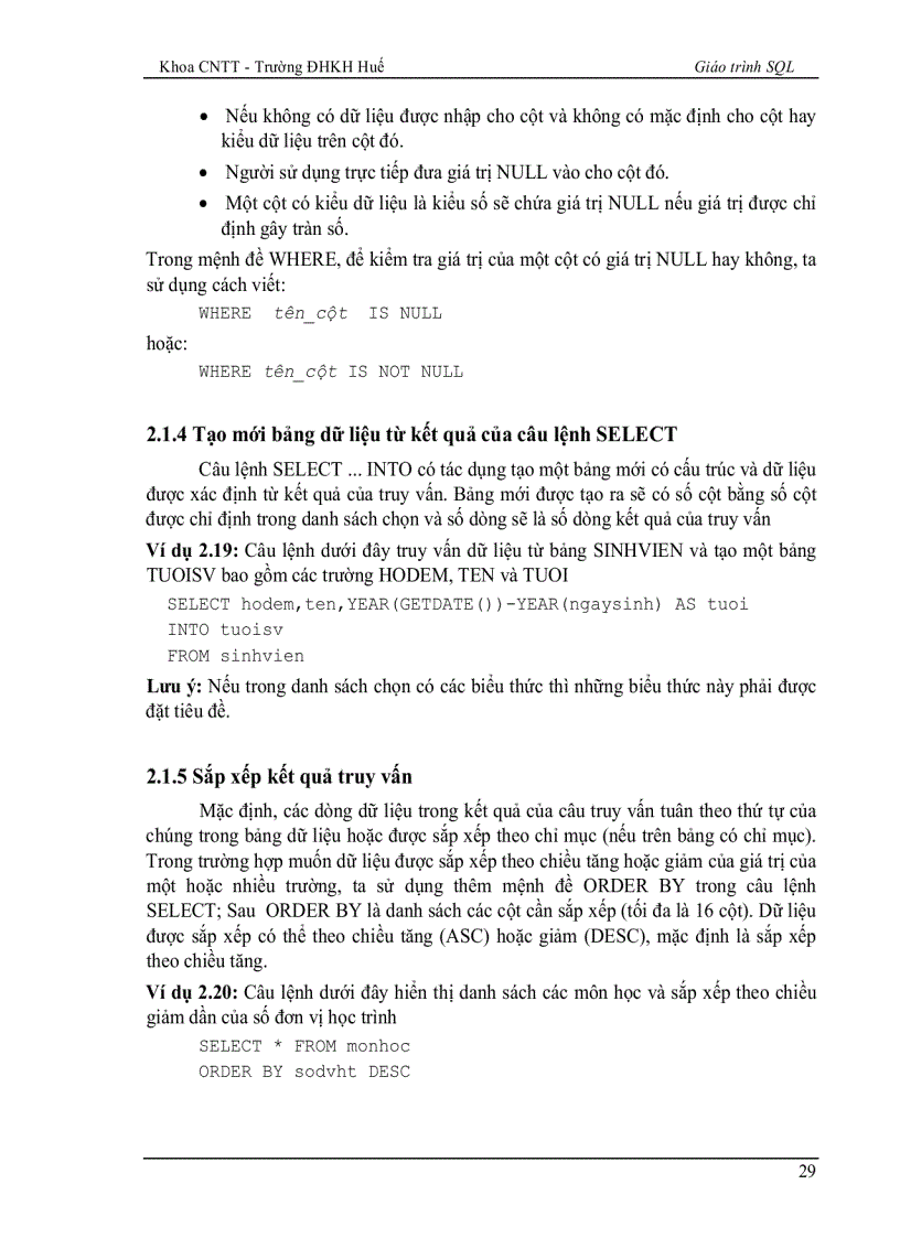 image for page Ngôn ngữ SQL