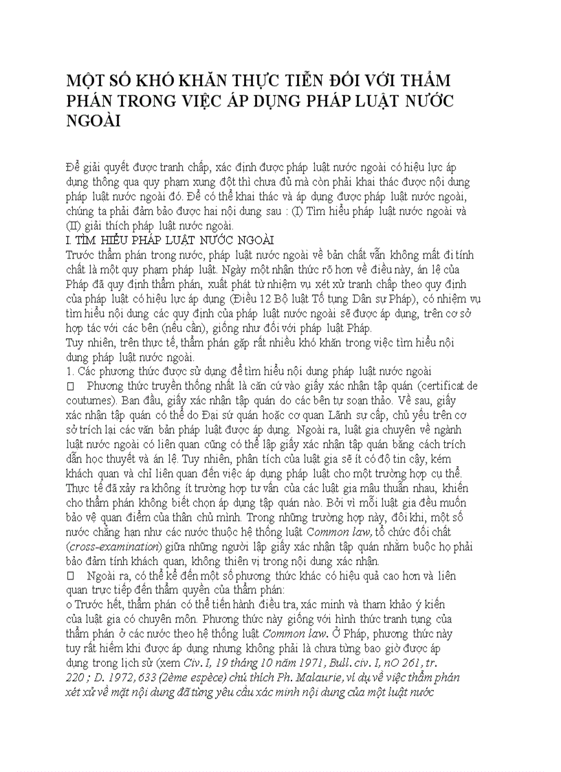 image for page Một số khó khăn thực tiễn đối với thẩm phán trong việc áp dụng pháp luật nước ngoài