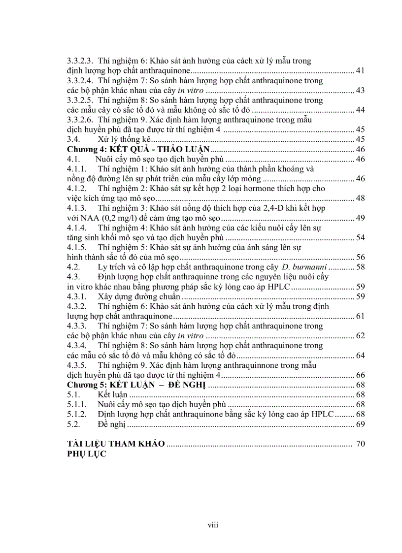 image for page Khảo sát khả năng ứng dụng kỹ thuật nuôi cấy mô sẹo tạo dịch huyền phù cây Drosera burmanni Vahl trong thu nhận hợp chất anthraquinone