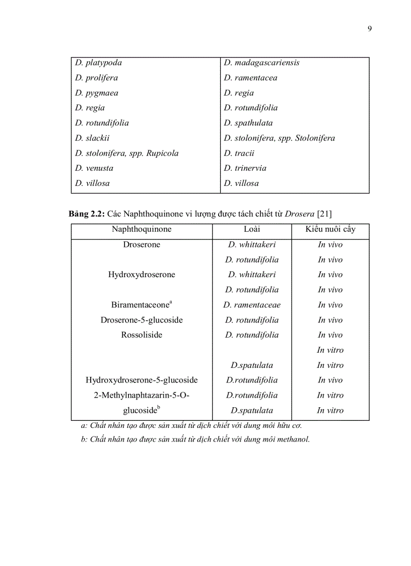 image for page Khảo sát khả năng ứng dụng kỹ thuật nuôi cấy mô sẹo tạo dịch huyền phù cây Drosera burmanni Vahl trong thu nhận hợp chất anthraquinone