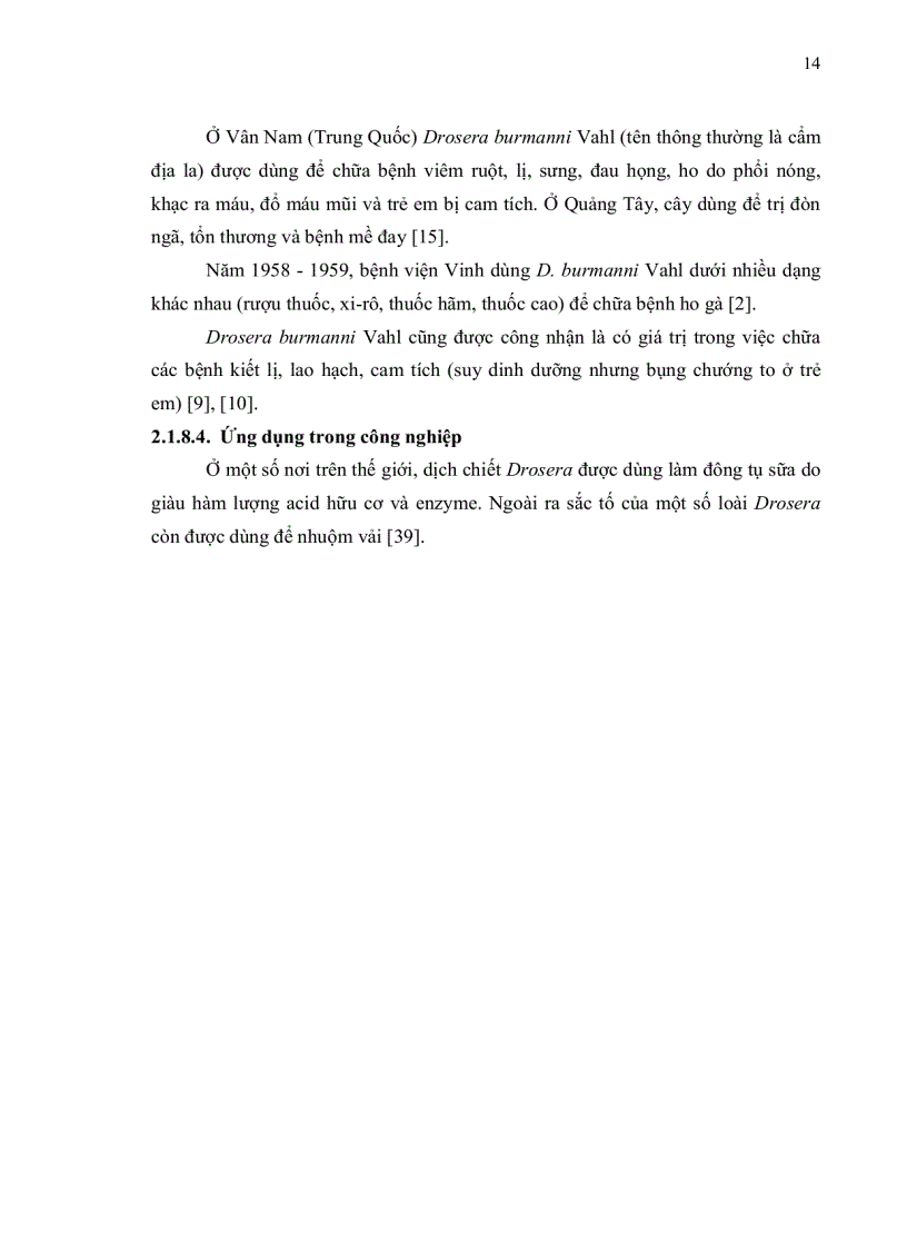image for page Khảo sát khả năng ứng dụng kỹ thuật nuôi cấy mô sẹo tạo dịch huyền phù cây Drosera burmanni Vahl trong thu nhận hợp chất anthraquinone