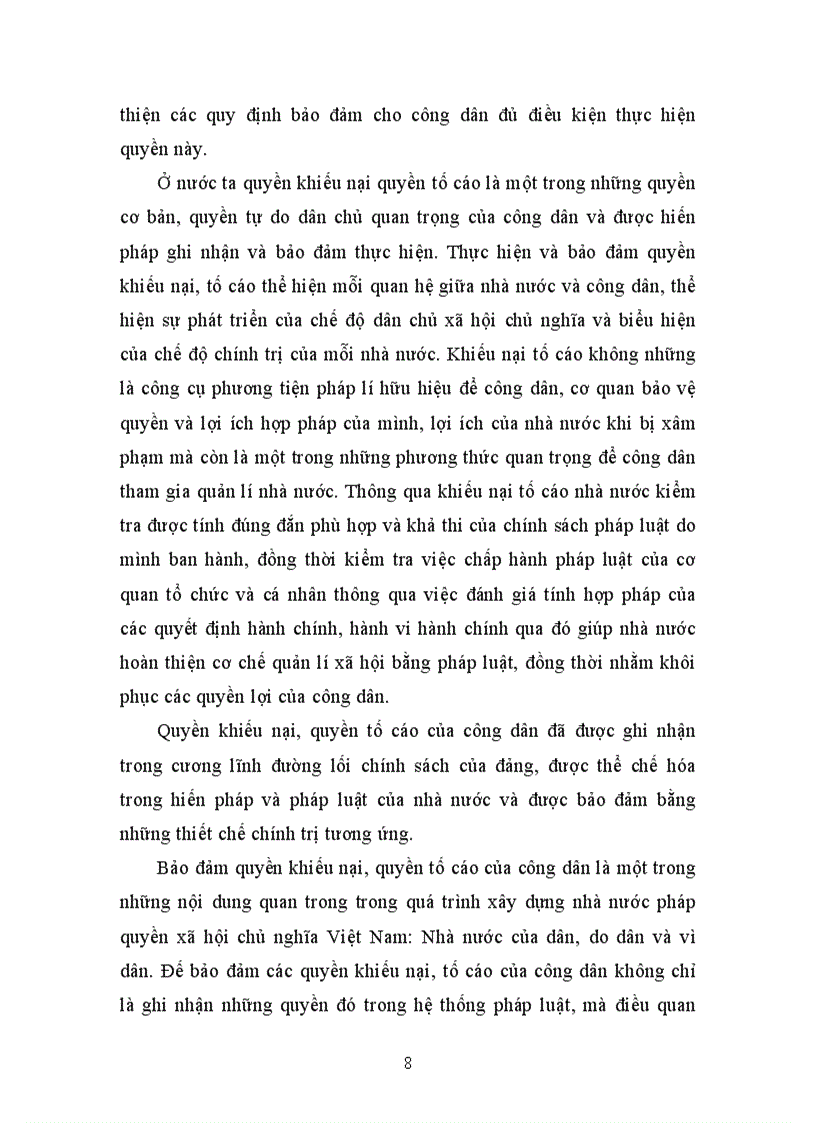 image for page Hành chính học kỳ Vai trò của khiếu nại tố cáo và giải quyết khiếu nại tố cáo đối với việc đảm bảo pháp chế trong quản lí hành chính nhà nước