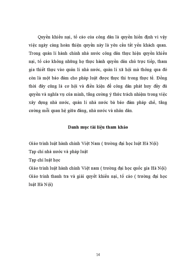 image for page Hành chính học kỳ Vai trò của khiếu nại tố cáo và giải quyết khiếu nại tố cáo đối với việc đảm bảo pháp chế trong quản lí hành chính nhà nước