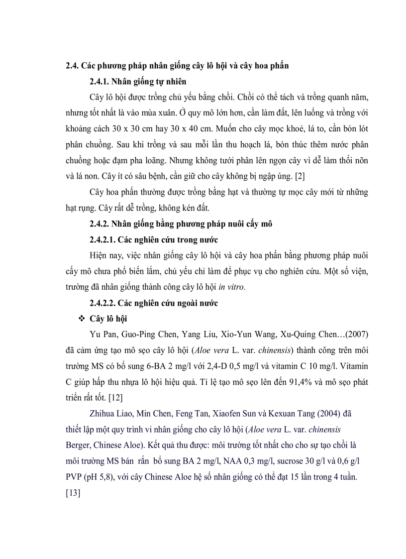 image for page Khảo sát hoạt tính kháng khuẩn và kháng nấm của các chất chiết thô từ cây lô hội Aloe vera và cây hoa phấn Mirabilis jalapa L nuôi cấy in vitro