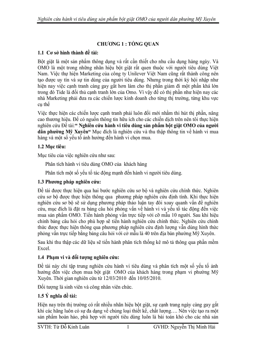 image for page Nghiên cứu hành vi tiêu dùng sản phẩm bột giặt omo của người dân phường mỹ xuyên