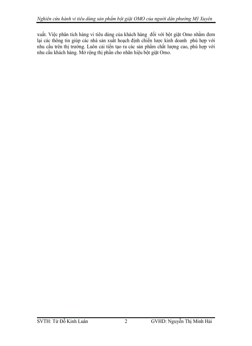 image for page Nghiên cứu hành vi tiêu dùng sản phẩm bột giặt omo của người dân phường mỹ xuyên