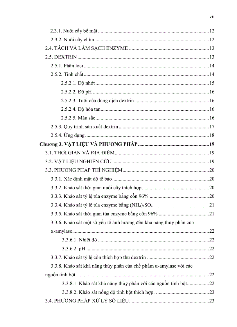 image for page Nuôi cấy Bacillus subtilis thu nhận α amylase và ứng dụng trong sản xuất dextri
