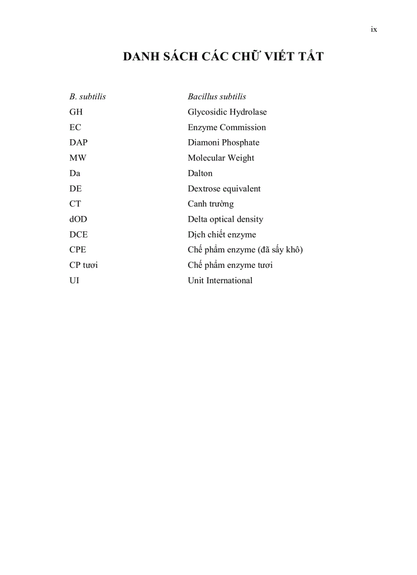 image for page Nuôi cấy Bacillus subtilis thu nhận α amylase và ứng dụng trong sản xuất dextri