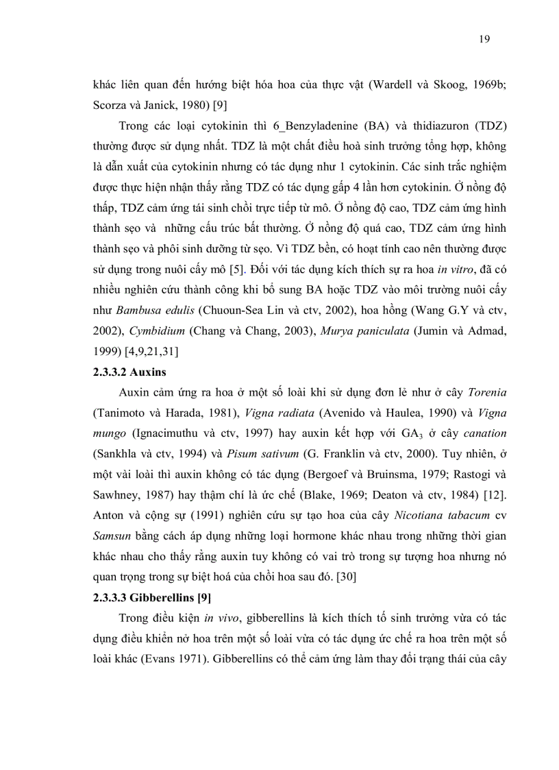 image for page Khảo sát sự ra hoa trong ống nghiệm ở cây lan sò Dischidia pectinoides Pearson và cây bắt ruồi Drosera burmannii Vahl