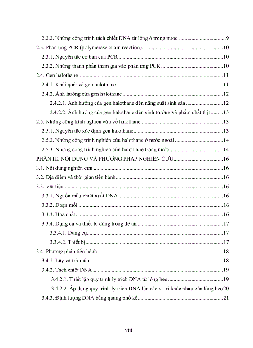 image for page Xác định quy trình ly trích dna từ lông heo