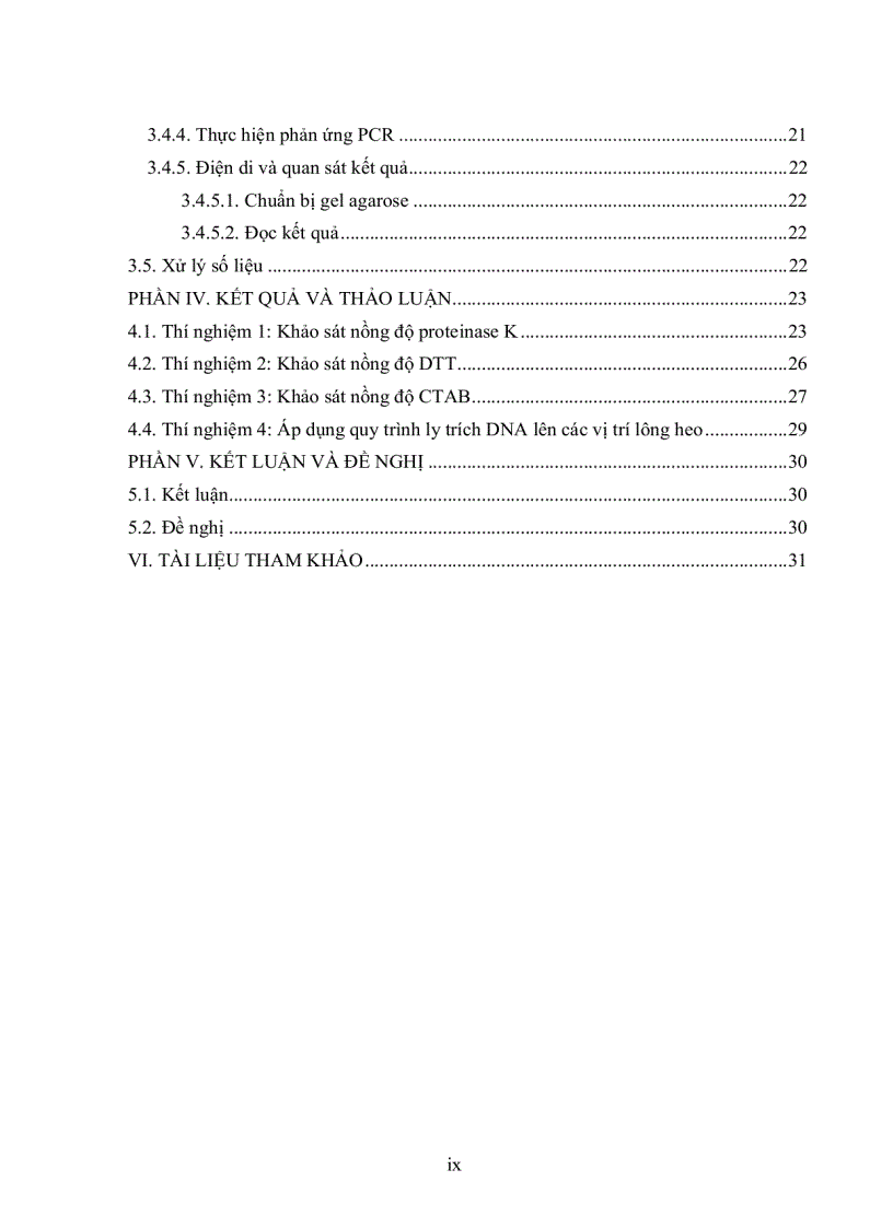 image for page Xác định quy trình ly trích dna từ lông heo