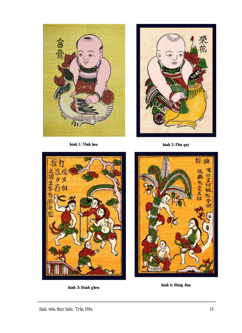 image for page Nét mảng trong tranh dân dan đông hồ