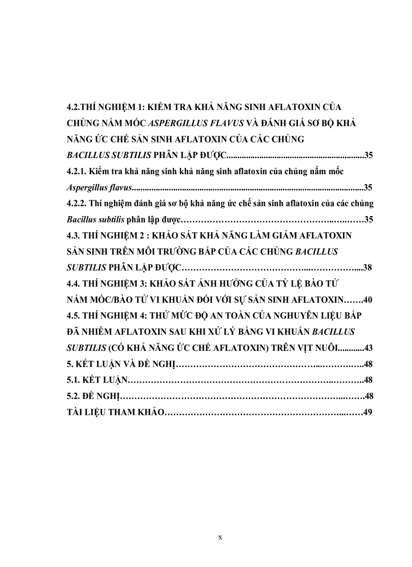 image for page Phân lập vi khuẩn Bacillus subtilis từ đất khảo sát khả năng ức chế sản sinh aflatoxin của các chủng phân lập được
