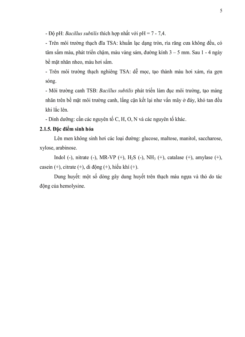 image for page Phân lập vi khuẩn Bacillus subtilis từ đất khảo sát khả năng ức chế sản sinh aflatoxin của các chủng phân lập được
