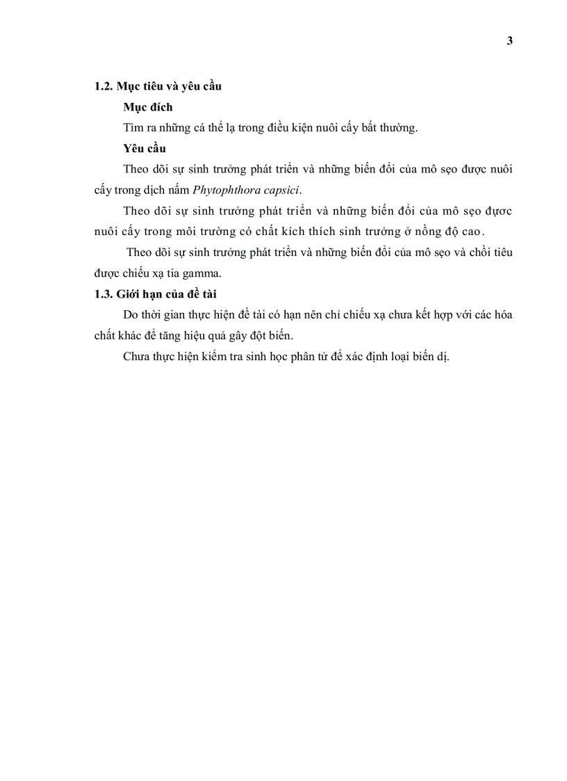 image for page Khảo sát ảnh hưởng của dịch nấm Phytophthora capsici và các tác nhân hóa lý dến sự sinh trưởng và khả năng tạo đột biến của cây tiêu Piper nigrum L nuôi cấy mô