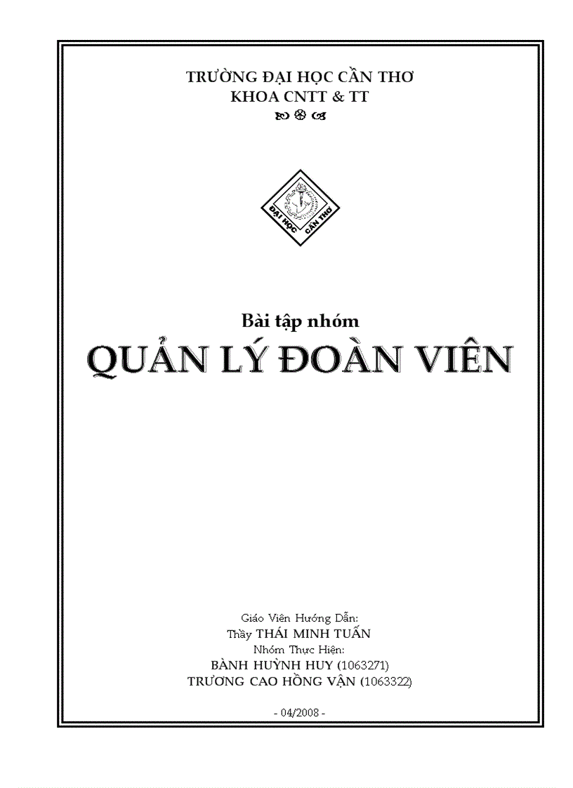 image for page Quản lý đoàn viên viết bằng C
