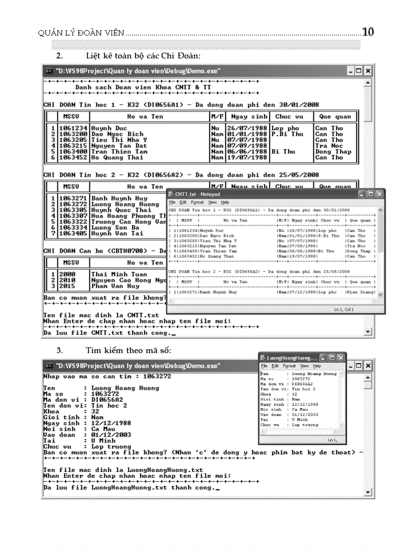 image for page Quản lý đoàn viên viết bằng C