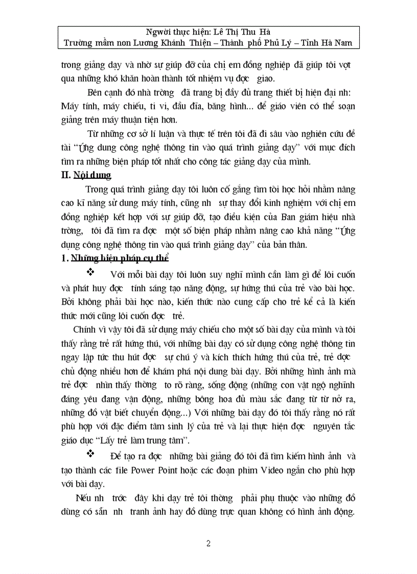 image for page Một số kinh nghiệm ứng dụng công nghệ thông tin trong quá trình giảng dạy