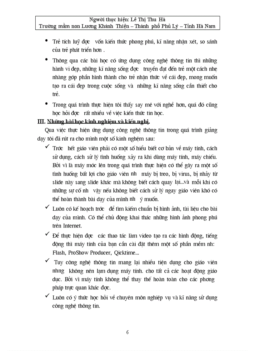 image for page Một số kinh nghiệm ứng dụng công nghệ thông tin trong quá trình giảng dạy