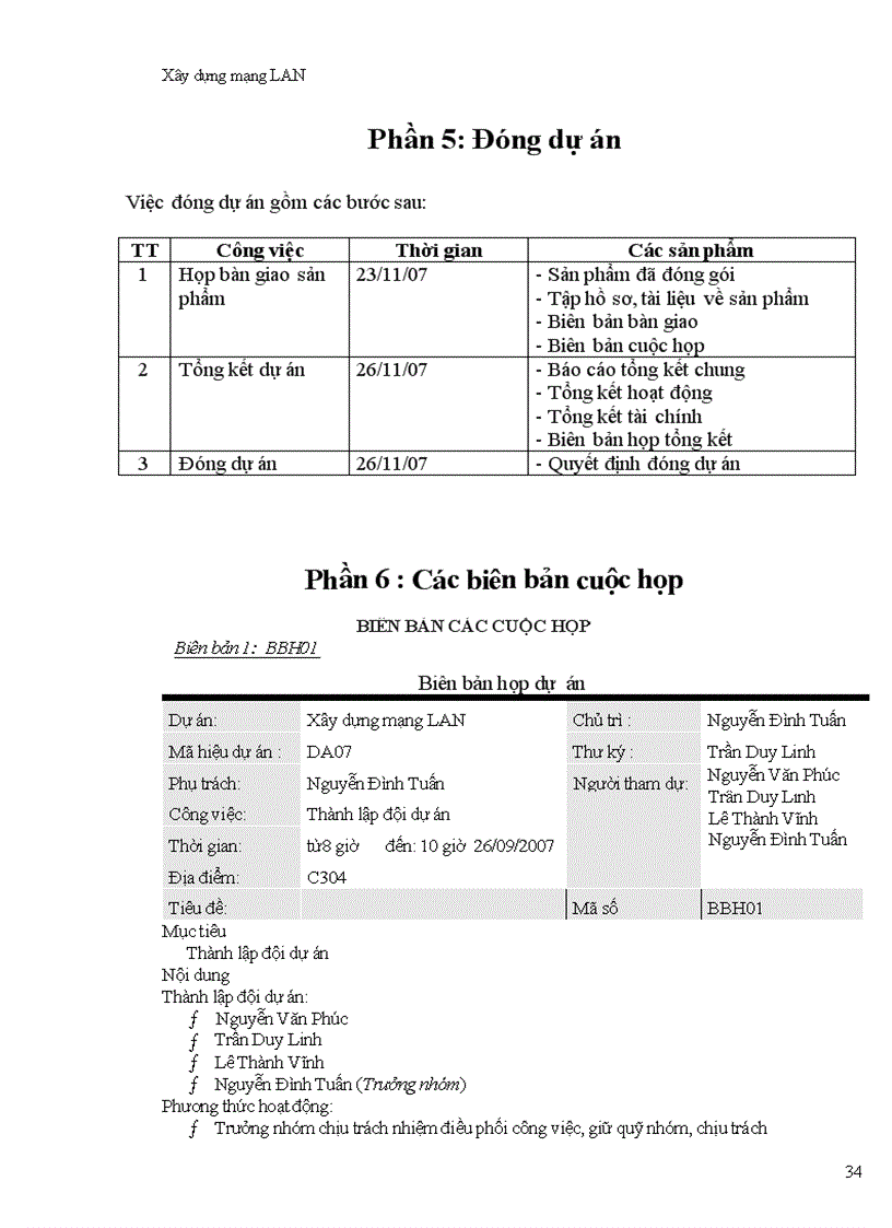 image for page Quản trị dự án Xây dựng hệ thống mạng LAN