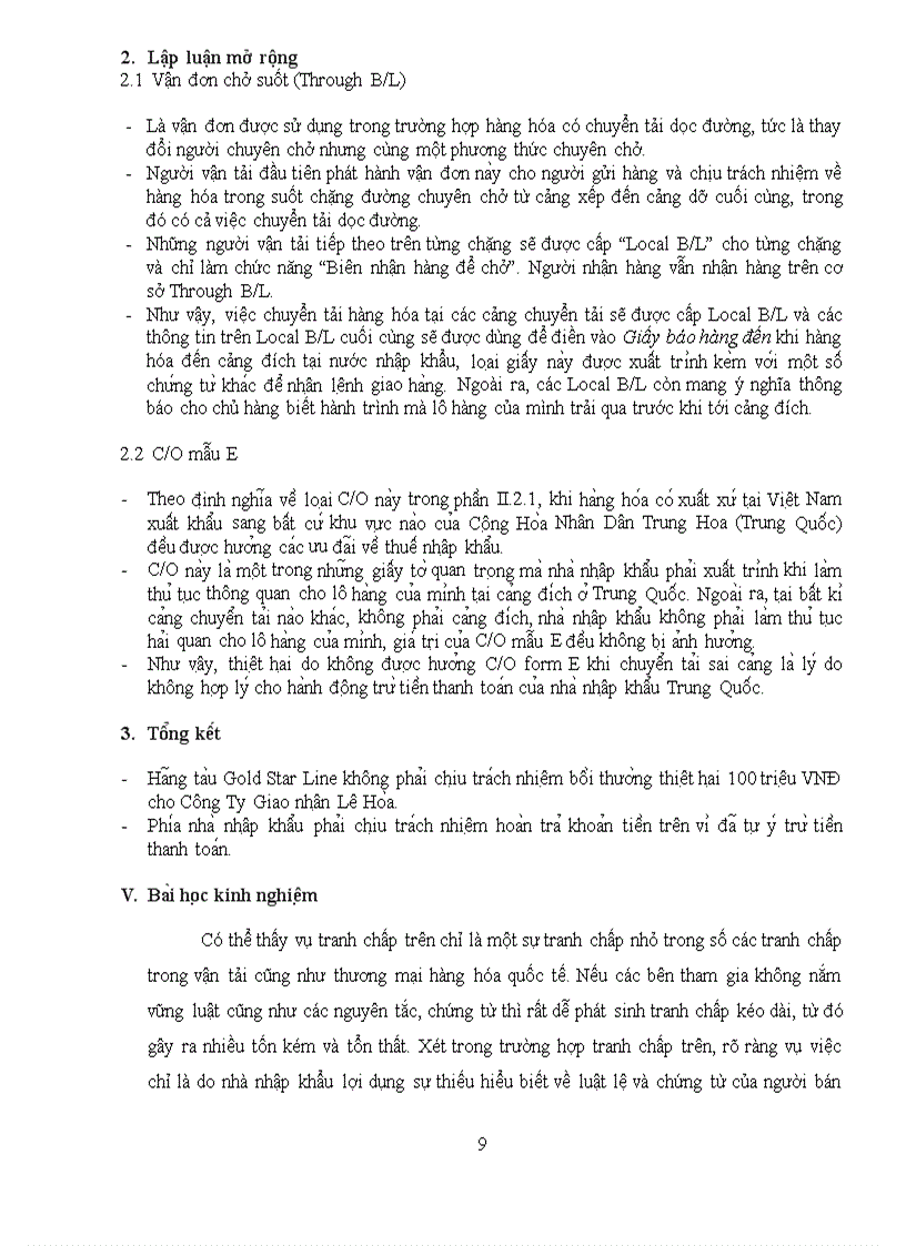 image for page Trách nhiệm khi xảy ra chuyển tải sai cảng trong vận tải biển quốc tế