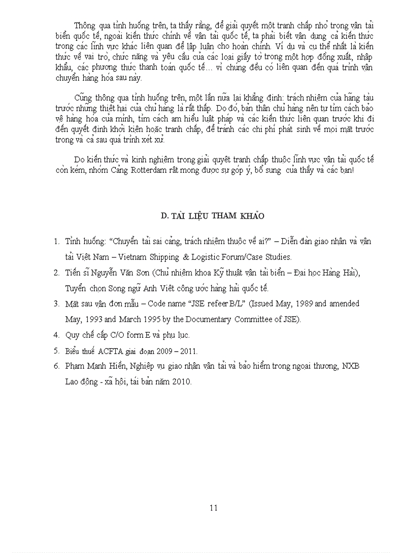 image for page Trách nhiệm khi xảy ra chuyển tải sai cảng trong vận tải biển quốc tế