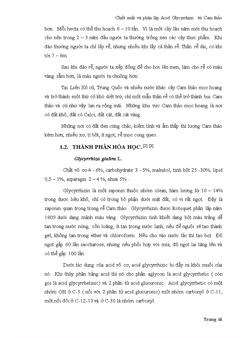 image for page Chiết xuất và phân lập Acid Glycyrrhizic từ Cam thảo