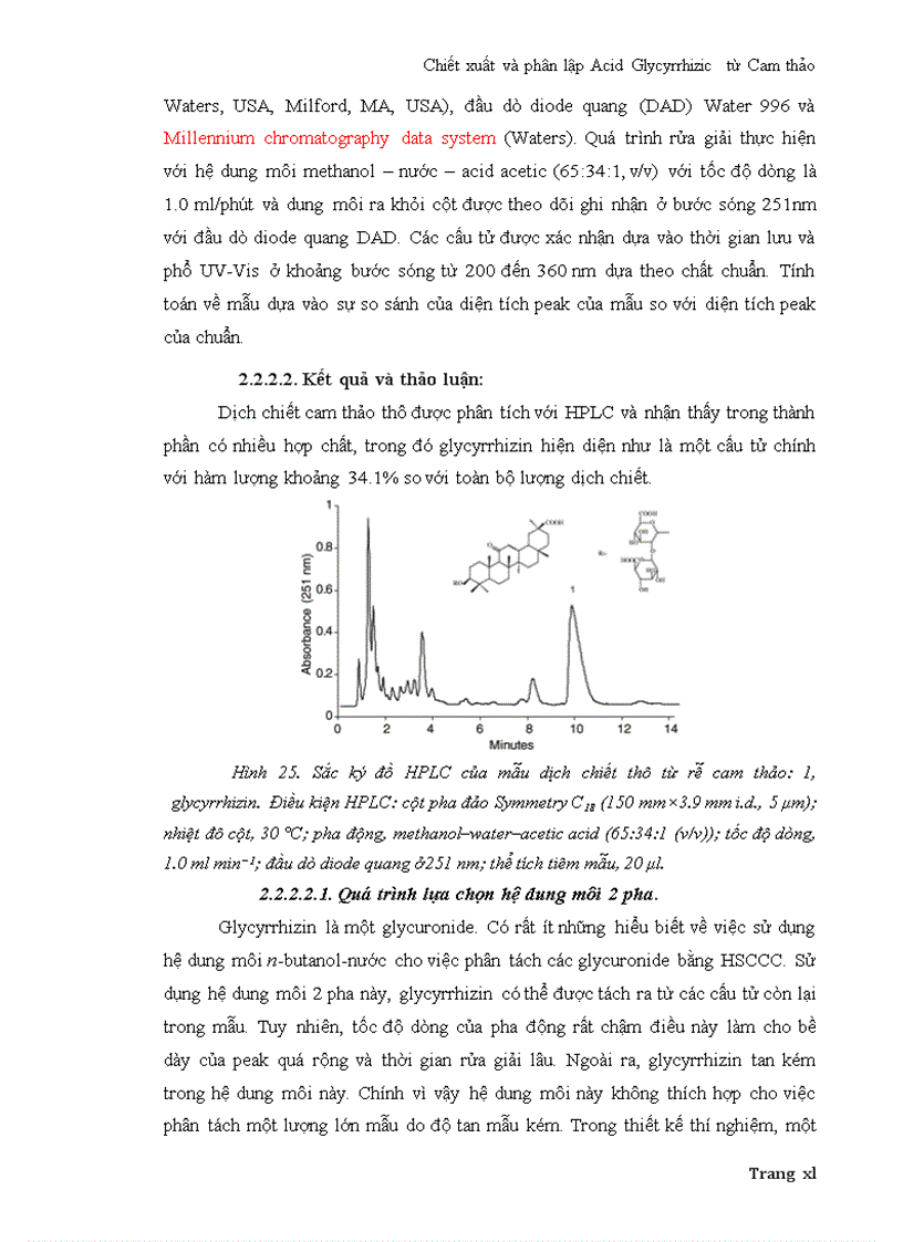 image for page Chiết xuất và phân lập Acid Glycyrrhizic từ Cam thảo