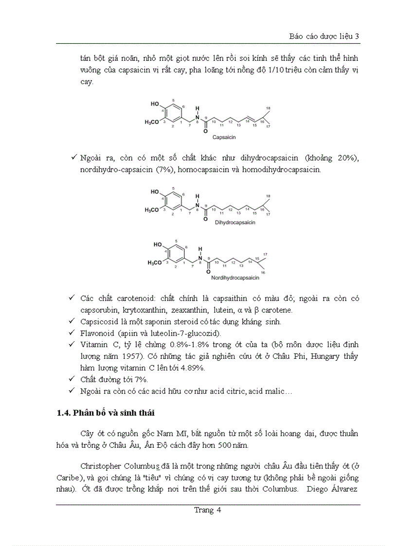 image for page Chiết xuất và phân lập Capsaicin từ cây Ớt