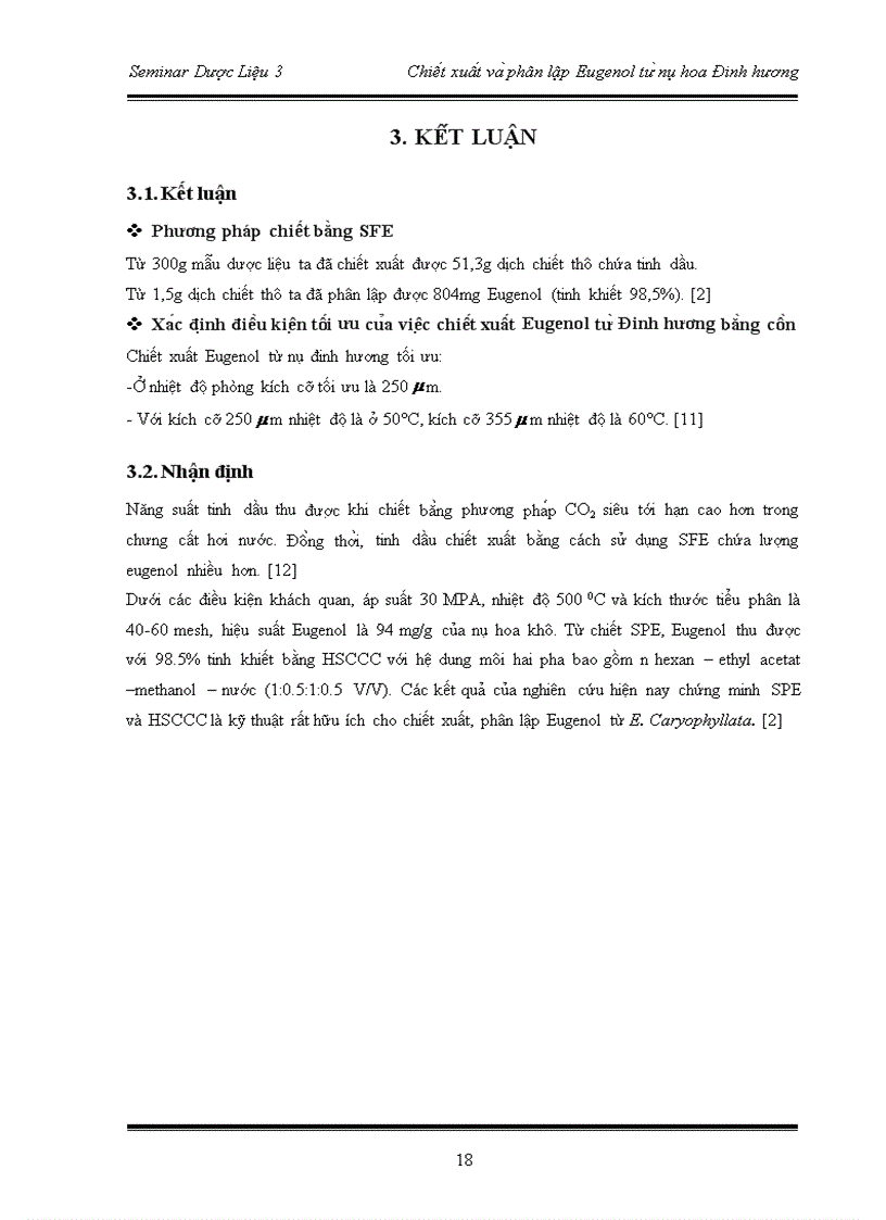 image for page Chiê t xuâ t va phân lâ p Eugenol tư nu hoa Đinh hương