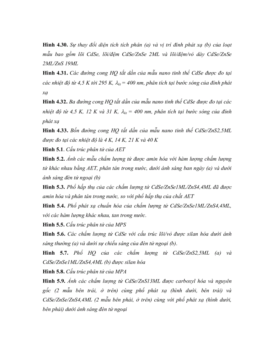 image for page Tiến sĩ khoa học vật liệu Nghiên cứu chế tạo tính chất quang của các chấm lượng tử CdSe với cấu trúc lõi vỏ và định hướng ứng dụng