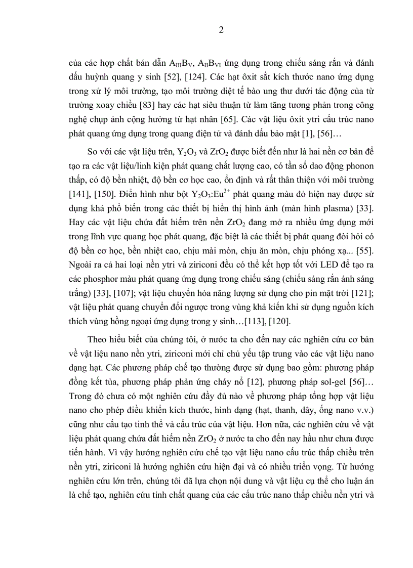 image for page Tiến sĩ khoa học vật liệu Nghiên cứu chế tạo vật liệu nano thấp chiều trên nền ytri ziriconi và tính chất quang của chúng
